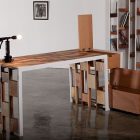 Recycled Wooden Idea Uncommon Recycled Wooden Study Desk Idea Displaying Irregular Tile Detail On Both Sides Of The Desk Legs Furniture Sophisticated Recycled Wooden Furniture For Preserving The Environment