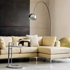 Arco Lamp Gray Amazing Arc Lamp And Eileen Gray Table Furniture Design Used Cream Sofa Decor And Industrial Lampshade Design Ideas Furniture Sophisticated Chairs And Table Furniture With Modern Chrome Accents