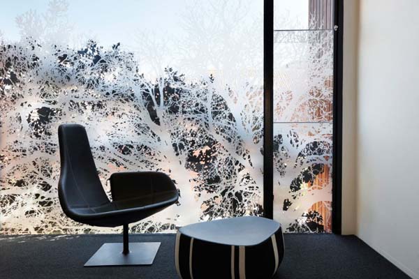 View By That Attractive View By Treetop House That Black Chair Facing Nice Table That Art Glass Wall Make Nice The Interior Design Architecture Comfortable Modern Home With Dazzling Glass Facades
