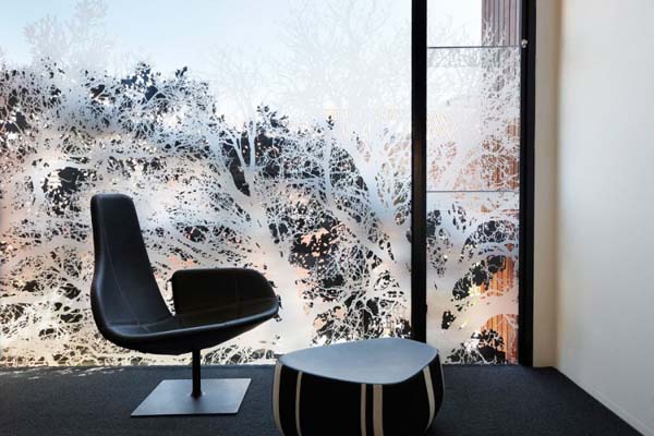 View By That Attractive View By Treetop House That Black Chair Facing Nice Table That Art Glass Wall Make Nice The Interior Design Architecture  Comfortable Modern Home With Dazzling Glass Facades