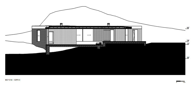 One Floor By Chic One Floor House CZ By SAMI Arquitectos Building Seen On Section Floor Plan Idea With High Foundation Concept Architecture Fabulous Contemporary Simple House With Great White And Black Colors