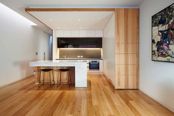 Wooden Floor House Chic Wooden Floor In Treetop House Interior Area That Paint Wall Make Kitchen Room More Nice Architecture  Comfortable Modern Home With Dazzling Glass Facades