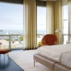 Bedroom With Design Comfortable Bedroom With Great View Design Interior In Used Modern Furniture Used Cream Curtain Design Ideas Bedroom Simple Bedroom Design With Colorful Furniture And Modern Touch