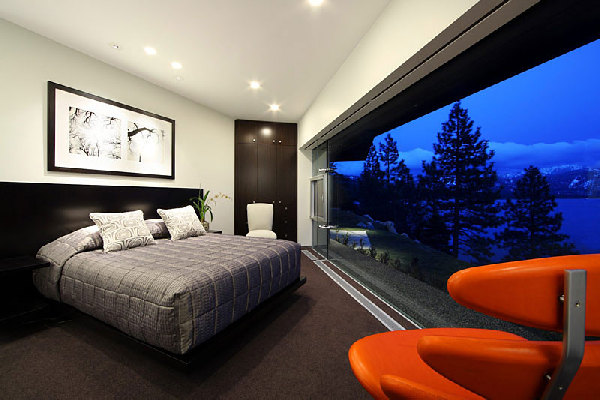 Cliff House Dziewulski Comfortable Cliff House By Mark Dziewulski Architect With Interesting Bedroom Idea Designed In Triangle Shape With Glass Wall Architecture  Waterfront Cliff House With Luxurious Furniture And Beautiful View