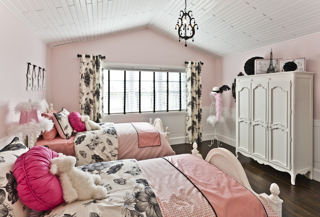 Kids Bedroom Bedroom Contemporary Kids Bedroom With Pink Bedroom Ideas Beautified Black White Blossom Patterned Drapes And Duvet Cover Bedroom 16 Colorful And Pretty Pink Bedroom Ideas For Little Girls