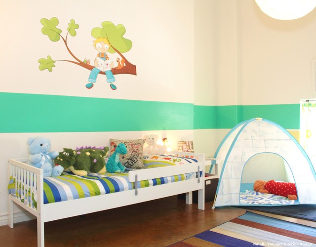 Contemporary Kids Ideas Cute Contemporary Kids Toddler Bedroom Ideas With Cute Wall Decor And Minimalist Bedding Style Used Tent Minimalist Decoration Bedroom  12 Beautiful Toddler Bedroom Ideas With Perfect Secure Cribs