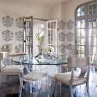 Old Hollywood Room Fabulous Old Hollywood Glam Dining Room Furniture Design Used Transparency Chair And Glass Table Decoration Ideas Dining Room Comfortable Table Furniture Arrangement For A Dining Room Layout