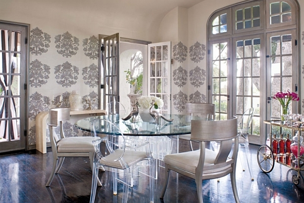 Old Hollywood Room Fabulous Old Hollywood Glam Dining Room Furniture Design Used Transparency Chair And Glass Table Decoration Ideas Dining Room Comfortable Table Furniture Arrangement For A Dining Room Layout