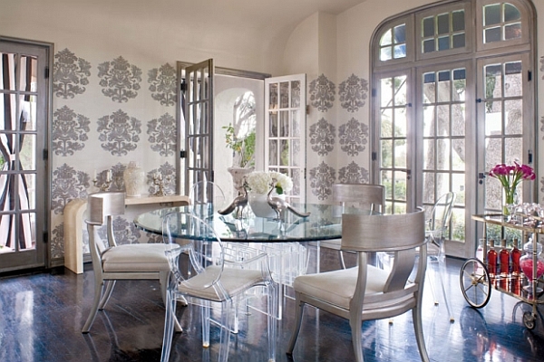 Old Hollywood Room Fabulous Old Hollywood Glam Dining Room Furniture Design Used Transparency Chair And Glass Table Decoration Ideas Dining Room  Comfortable Table Furniture Arrangement For A Dining Room Layout