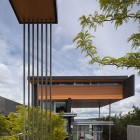 View Of House Interesting View Of Unique Graham House Building Integrating Gridded Pillar With Wooden Cantilever To Cover It Dream Homes Creative Contemporary Home For Elegant And Unusual Cantilevered Appearance