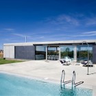 Court Between And Large Court Between Swimming Pool And The Home Building Can Be Used For Relaxation And Sunbathing Along Day Dream Homes Rectangular Concrete Home With Swimming Pool And Natural Elements