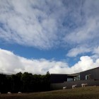 House Cz Arquitectos Large House CZ By SAMI Arquitectos Outdoor Landscaping Idea Dominated By Green Manicured Mounts And Sheep Architecture Fabulous Contemporary Simple House With Great White And Black Colors