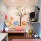 Contemporary Kids Ideas Marvelous Contemporary Kids Toddler Bedroom Ideas With Cute Animal Wallpaper Decor In Modern Furniture Decoration Ideas Bedroom 12 Beautiful Toddler Bedroom Ideas With Perfect Secure Cribs