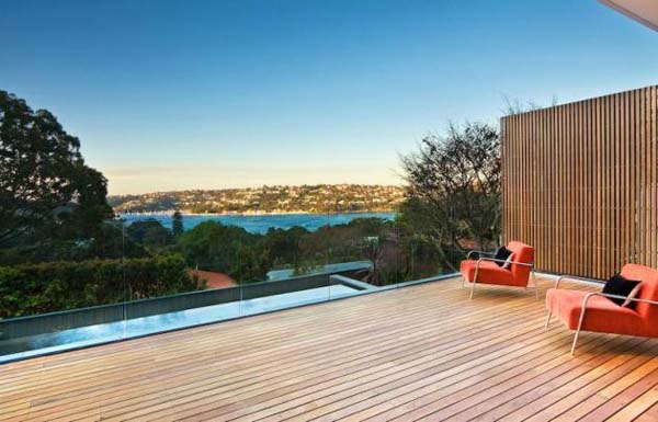 Scenery Of Lush Memorable Scenery Of Water And Lush Vegetation Enjoyed From Warringah Road House Upper Floor Balcony Deck Dream Homes Spacious Contemporary Three Story House With Elegant Panorama View