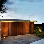 Warringah Road Yard Minimalist Warringah Road House Front Yard Area Showing Eye Catching Wooden Garage Door And Hardscape Dream Homes Spacious Contemporary Three Story House With Elegant Panorama View