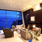 Cliff House Dziewulski Open Cliff House By Mark Dziewulski Architect With Astounding Living Room Idea Displaying Modern Fireplace Inside Wooden Unit Architecture Waterfront Cliff House With Luxurious Furniture And Beautiful View