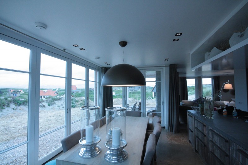 Holiday Home Kitchen Open Holiday Home In Vlieland Kitchen And Dining Room Illuminated By Black Dome Pendant And Candles Inside Glass Dream Homes Classic Home Exterior Hiding Stylish Interior Decorations