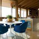 Dining Room Open Pretty Dining Room With Large Open Work Kitchen Design Interior In Modern Style Used Blue Chair And White Dining Furniture Dining Room Comfortable Table Furniture Arrangement For A Dining Room Layout