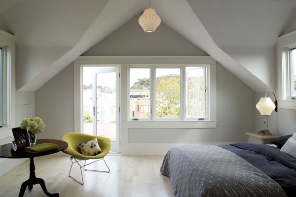 Minimalist Attic Interior Pretty Minimalist Attic Bedroom Decoration Interior With Modern Furniture And Glass Door Design Ideas For Inspiration Bedroom Simple Bedroom Design With Colorful Furniture And Modern Touch