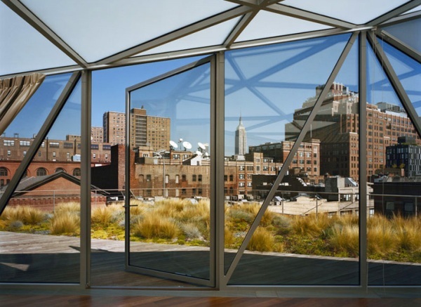 Green Roofed Rooftop Refreshing Green Roofed Penthouse Apartment Rooftop Glass Hall Designed With Intricate Ceiling To Connect The Garden Dream Homes Modern Townhouse Design With Fascinating Rooftop Garden And Glass Walls