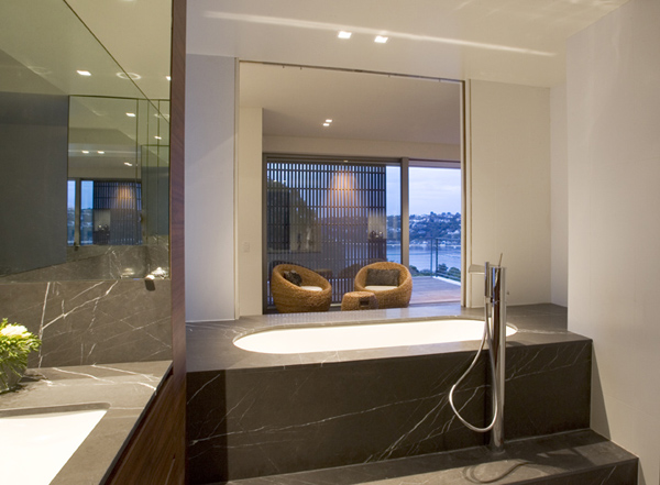 Warringah Road Interior Small Warringah Road House Bathroom Interior Featured With Patented Oval Bathtub Coupled With Double Vanity Dream Homes Spacious Contemporary Three Story House With Elegant Panorama View