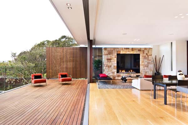 Warringah Road And Spacious Warringah Road House Interior And Exterior Idea Separated By Minimalist Glass Divider To Display Flooring Types Dream Homes Spacious Contemporary Three Story House With Elegant Panorama View