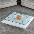 Square White Furniture Striking Square White Coffee Table Furniture Design Used Glass Material With Modern Decor For Living Room Space Furniture Sophisticated Chairs And Table Furniture With Modern Chrome Accents