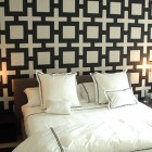 Lattice Wallpaper Interiors Stunning Lattice Wallpaper Caitlin Creer Interiors Design In Bedroom Used Black And White Color Decoration Ideas Inspiration Decoration 18 Fashionable Patterned Wallpaper For Stylish Beautiful Interiors
