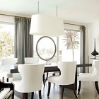 Sophisticated White With Stunning Sophisticated White Dining Room With Contemporary Furniture Design Used Minimalist Space For Inspiration Dining Room Comfortable Table Furniture Arrangement For A Dining Room Layout