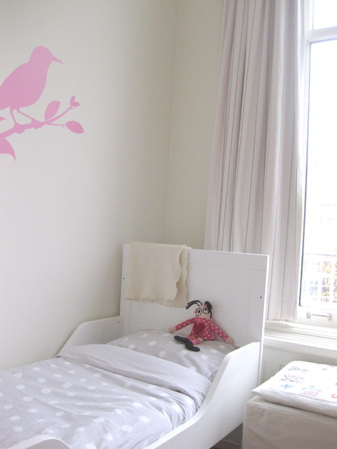 Toddler Bedroom White Stunning Toddler Bedroom Ideas With White Bedding Style And Pink Bird Wall Color Style For Home Inspiration To Your House Bedroom  12 Beautiful Toddler Bedroom Ideas With Perfect Secure Cribs