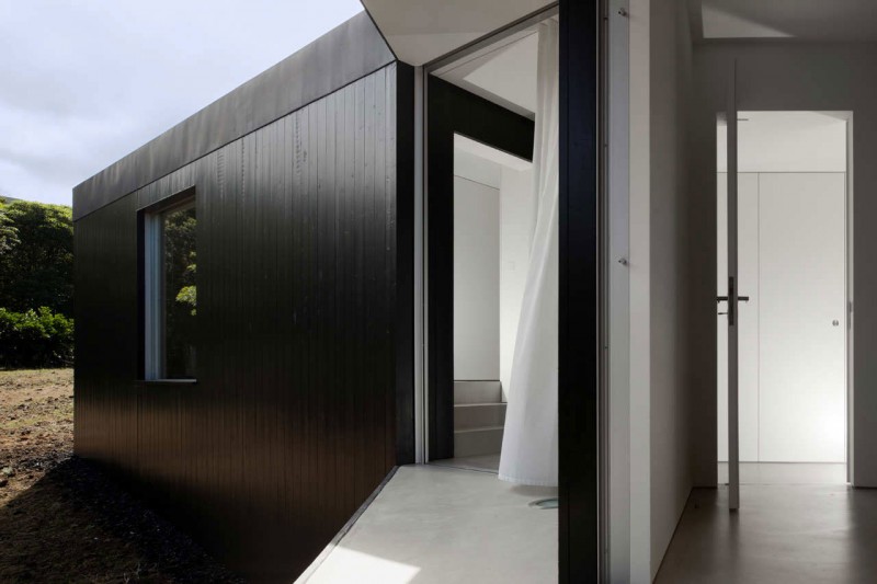 House Cz Arquitectos Stylish House CZ By SAMI Arquitectos Transition Involving Frame Less Glass To Connect The Interior And Exterior Of Home Architecture Fabulous Contemporary Simple House With Great White And Black Colors
