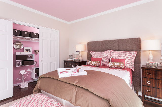 White Shelves Painted Terrific White Shelves On Pink Painted Wall Completed With Tufted Headboard For Pink Bedroom Ideas In Traditional Kids Bedroom Bedroom 16 Colorful And Pretty Pink Bedroom Ideas For Little Girls