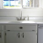 Kitchen With And Traditional Kitchen With White Counter And Vintage Kitchen Sinks Under White Framed Glass Windows Kitchens Simple Undermount Stainless Steel Kitchen Sinks You Have To Know