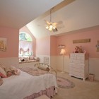 Shaped White For Unique Shaped White Pendant Lamp For Pink Bedroom Ideas In Traditional Kids With White Wooden Dresser Bedroom 16 Colorful And Pretty Pink Bedroom Ideas For Little Girls