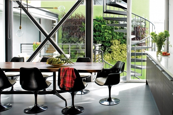 Contemporary Dining Black Wonderful Contemporary Dining Room With Black Chairs Furniture Design Used Wooden Table In Minimalist Space For Home Inspiration Dream Homes Comfortable Table Furniture Arrangement For A Dining Room Layout