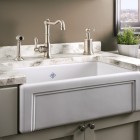 Marble Countertop Faucet Wonderful Marble Countertop And Classic Faucet On Vintage Kitchen Sinks In Sensational Kitchen Kitchens Simple Undermount Stainless Steel Kitchen Sinks You Have To Know (+20 New Images)
