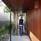 Contemporary Gibbon Entrance Alluring Contemporary Gibbon Street House Entrance With Concrete Pathway With Natural Decor And Modern Glass Door Dream Homes Unique Contemporary House Design With Elegant Comfortable Sensations