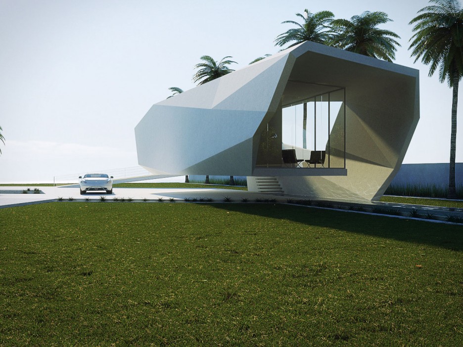 Nature Meeting On Clever Nature Meeting Concept Installed On Wave Home Building Represented By Transparency On Both Facade And Back Part Dream Homes  Exquisite Contemporary Summer House In Spectacular White Exterior