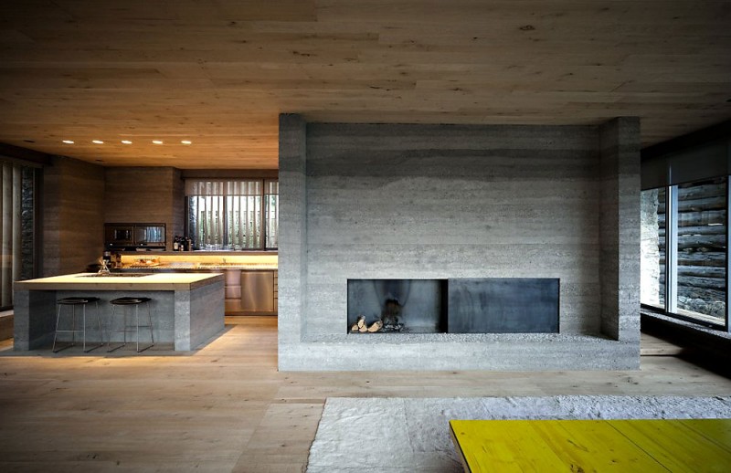 Stone Schemed Soglio Contemporary Stone Schemed Barn In Soglio Home Interior Displaying Living Dining Space And Kitchen Area Decoration An Old Barn Turned Into Eclectic Contemporary House With Stone Walls And Wood Shutters