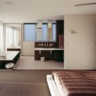 View In In Distinct View In Bedroom Design In Sensory Interior Delight Residence That Glass Door Showing Outside View By Other Buildings Dream Homes Stunning Urban Interior Design With Glass And Metal Elements