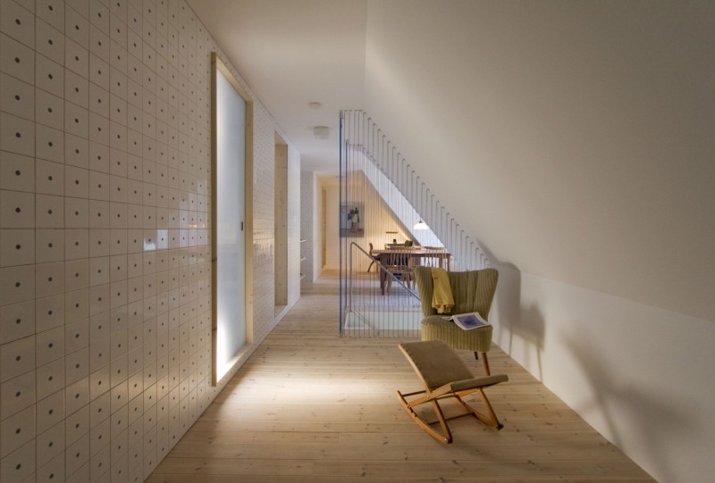 Fohr Home Interior Elegant FOHR Home Attic Corridor Interior Painted In Cream With White Splash Displayed On Some Door Panels Architecture Beautiful Minimalist Home With Eclectic Exterior And Interiors