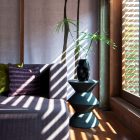 Green House Tree Fascinating Green House With Artistic Tree Wall Mural Pretty Indoor Plant Wood Floor Cushy Purple Sofa And Nice Pillows Large Glass Window Interior Design Eco-Friendly Modern Green Home With Exposed Red Brick Walls