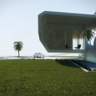 Floating Building Wave Incredible Floating Building Concept Of Wave Residence With Unique Frame Created On Right Side Of The House Wall Dream Homes Exquisite Contemporary Summer House In Spectacular White Exterior