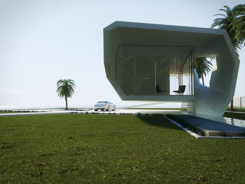 Floating Building Wave Incredible Floating Building Concept Of Wave Residence With Unique Frame Created On Right Side Of The House Wall Dream Homes Exquisite Contemporary Summer House In Spectacular White Exterior