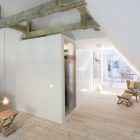 Look Of Interior Industrial Home Decoration Look Of FOHR Residence Interior Painted In White Beautified With Exposed Reclaimed Beams On Ceiling Architecture Beautiful Minimalist Home With Eclectic Exterior And Interiors