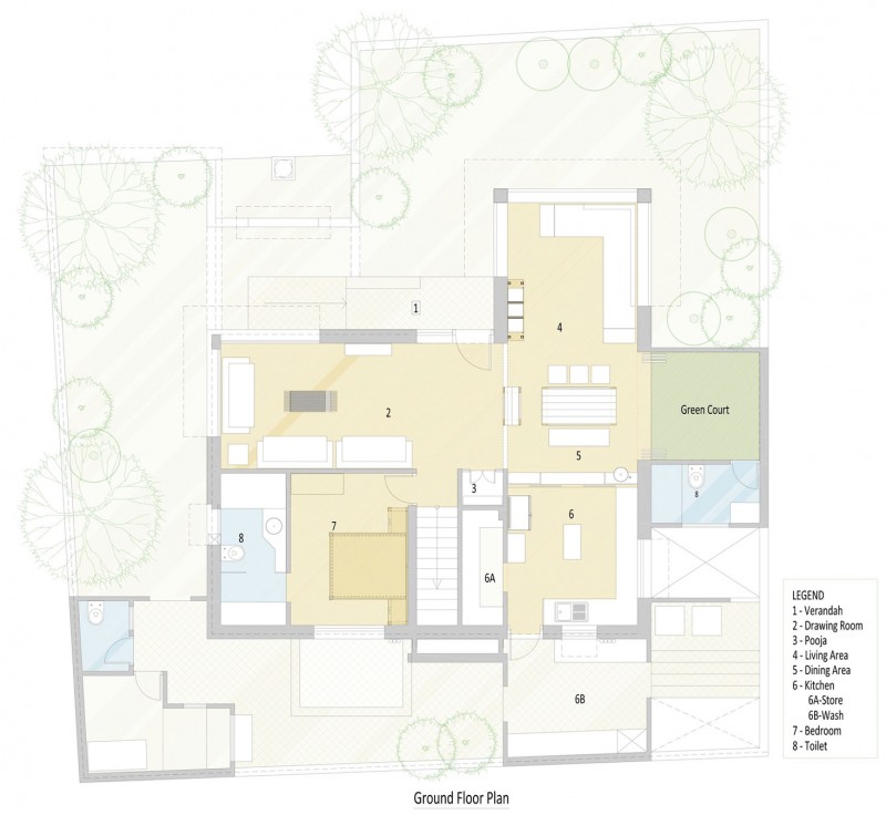 Ground Floor Scenic Inspirational Ground Floor Plan And Scenic Garden Landscape Around Asian Architectural Green House With Detail Interior Design Interior Design  Eco-Friendly Modern Green Home With Exposed Red Brick Walls