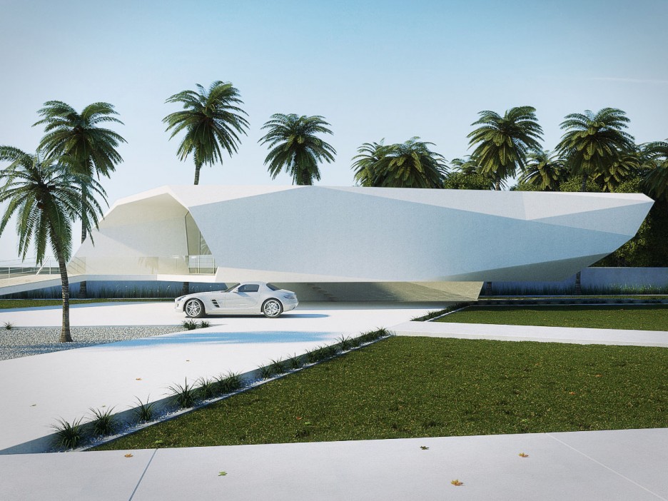 White Wave To Inspiring White Wave Residence Designed To Respect The Beauty Of Beach With Many Palm Trees Growing Around It Dream Homes  Exquisite Contemporary Summer House In Spectacular White Exterior