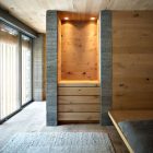 Storage Idea Barn Smart Storage Idea Installed Inside Barn In Soglio Home Master Bedroom Illuminated By Dim Lighting On Wooden Ceiling Decoration An Old Barn Turned Into Eclectic Contemporary House With Stone Walls And Wood Shutters