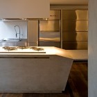 Contemporary Houssein And Adorable Contemporary Houssein Apartment Kitchen And Dining Furnishing In Smart Combination Of Reflecting Stainless Steel And Sleek Concrete Furniture Apartments Fascinating Modern-Industrial Apartment With Beautiful Sophisticated Accent