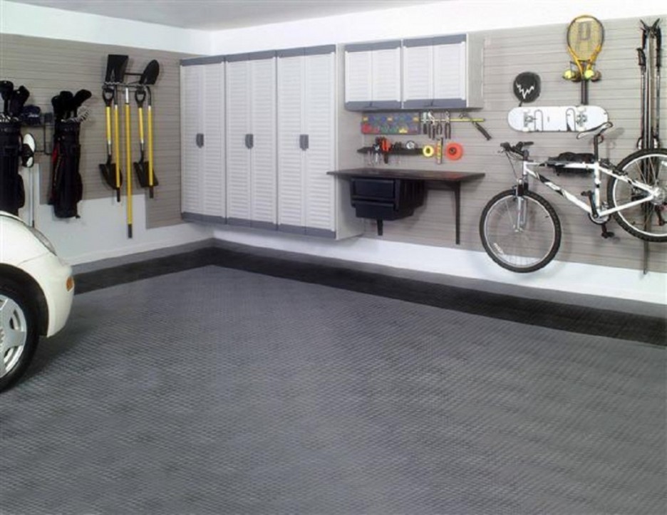 Garage Design With Awesome Garage Design Idea Equipped With Grey Color Scheme Finished With White Color Idea With Wooden Material Unit Interior Design  12 Modern Garage Interior Design Ideas For Your Impressive Homes